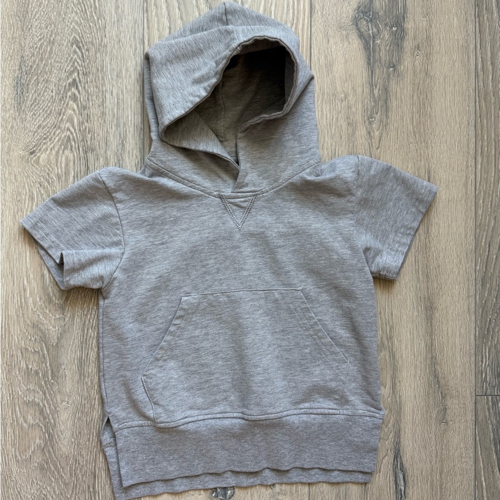 Little Bipsy Sleeveless Hoodie — Heather Gray (3T-4T)